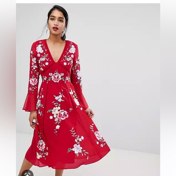 NWT ASOS DESIGN midi dress size 10 - Picture 4 of 8